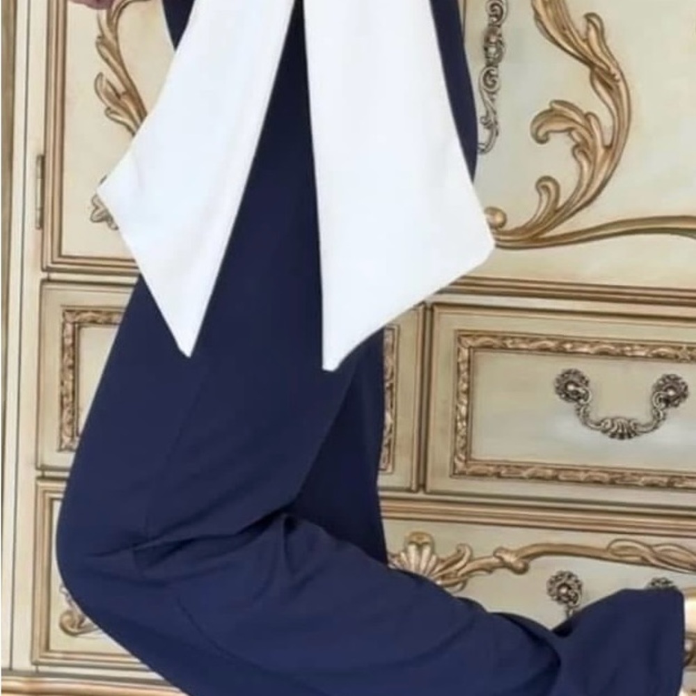 Elegant Navy and White Women's Jumpsuit
